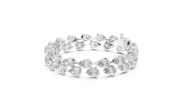 Diamond bracelet on a white background