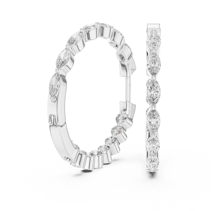 Diamond earring with a white background