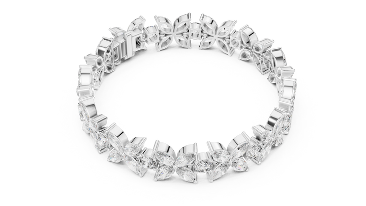 Diamond bracelet on a white background