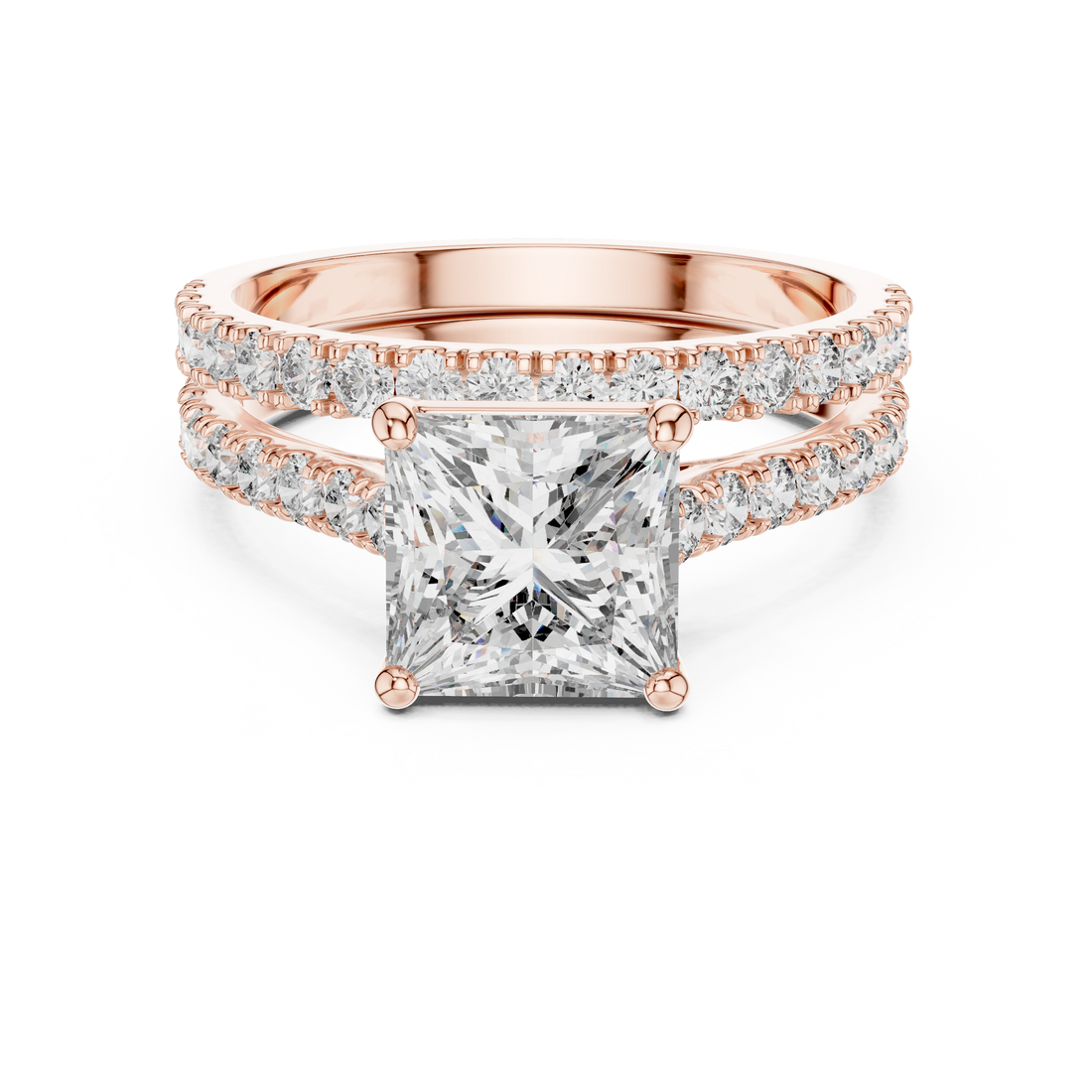 Royal Spark 1.75-Ct Princess-Cut Diamond Ring with 14-KT White Gold