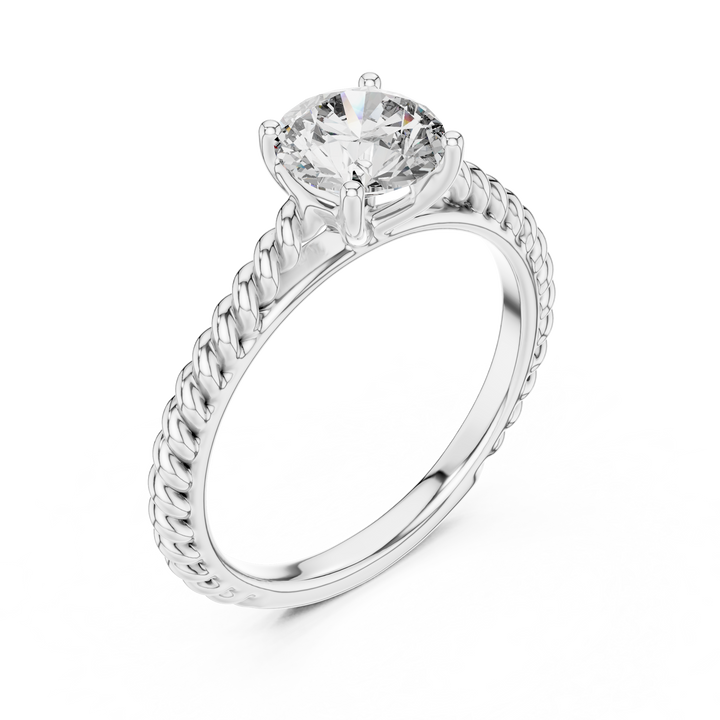 Eternal Sparkle 1-CT Round Cut Diamond Halo Ring in 14-KT White Gold