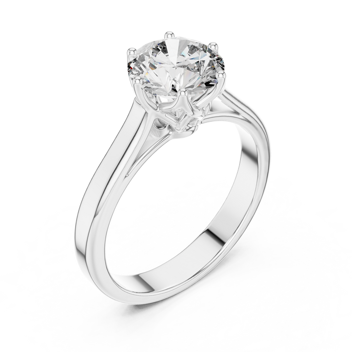 Diamond ring on a white background