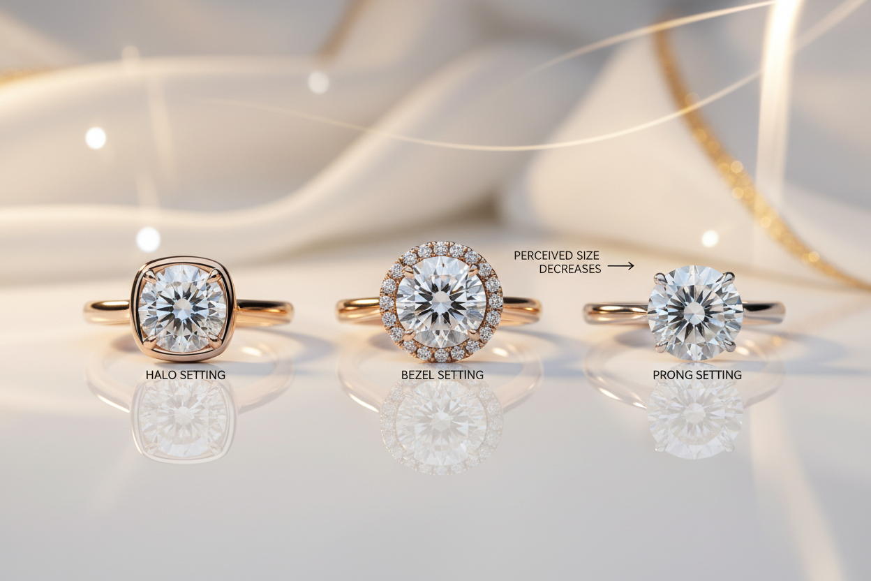 How Many Diamond Setting Why Some Small Diamonds Look Bigger: The Setting Trick Explained – Cali ...