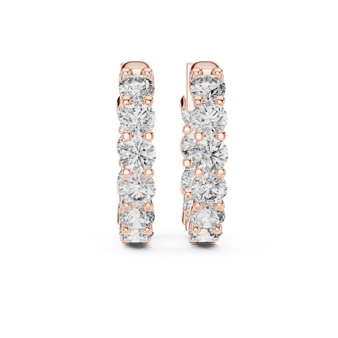 Luxe Circle Diamond Hoop Earrings