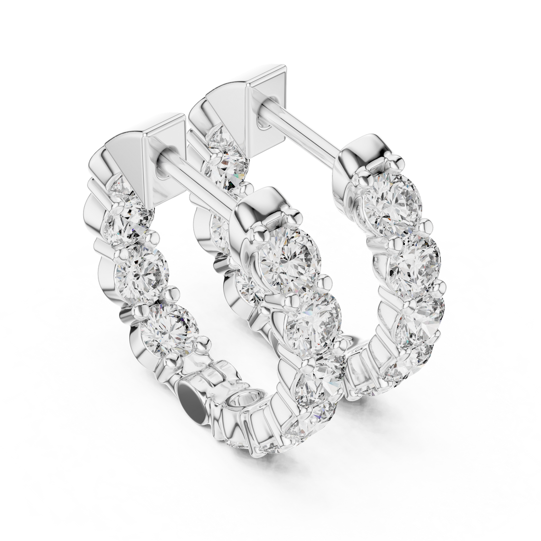 “Brilliant Inside-Out Diamond Hoops for Women”