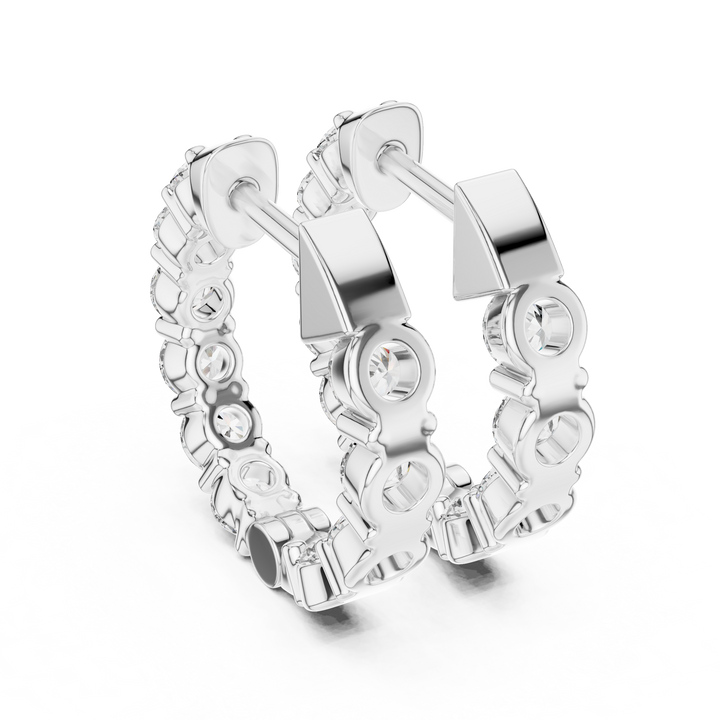 “Brilliant Inside-Out Diamond Hoops for Women”