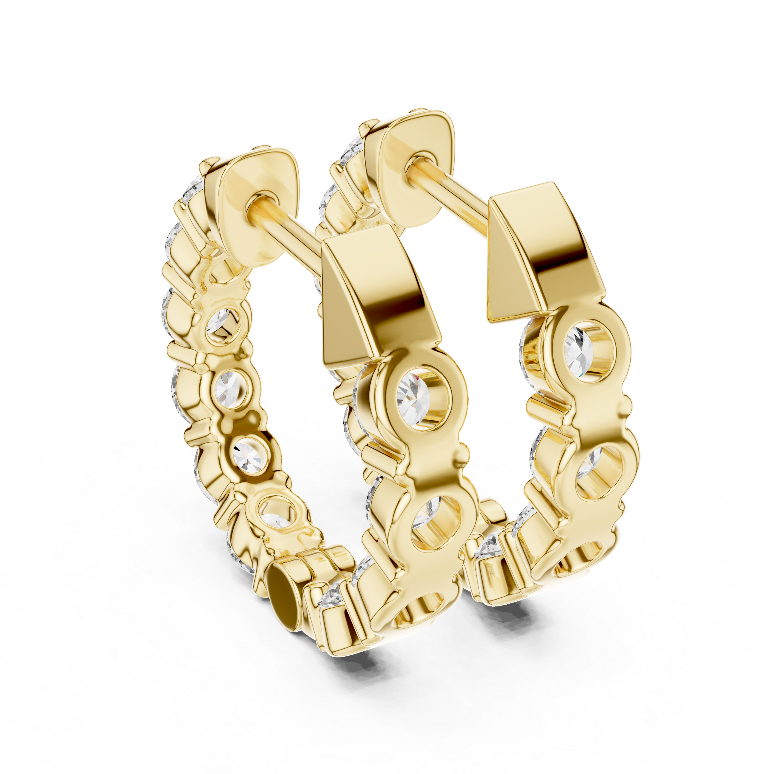 “Brilliant Inside-Out Diamond Hoops for Women”