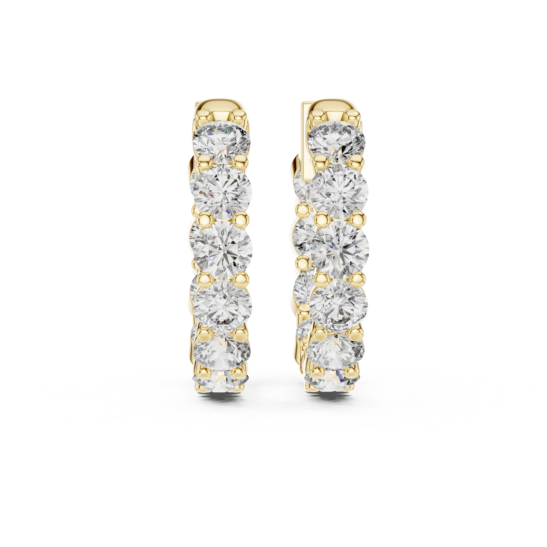 Luxe Circle Diamond Hoop Earrings
