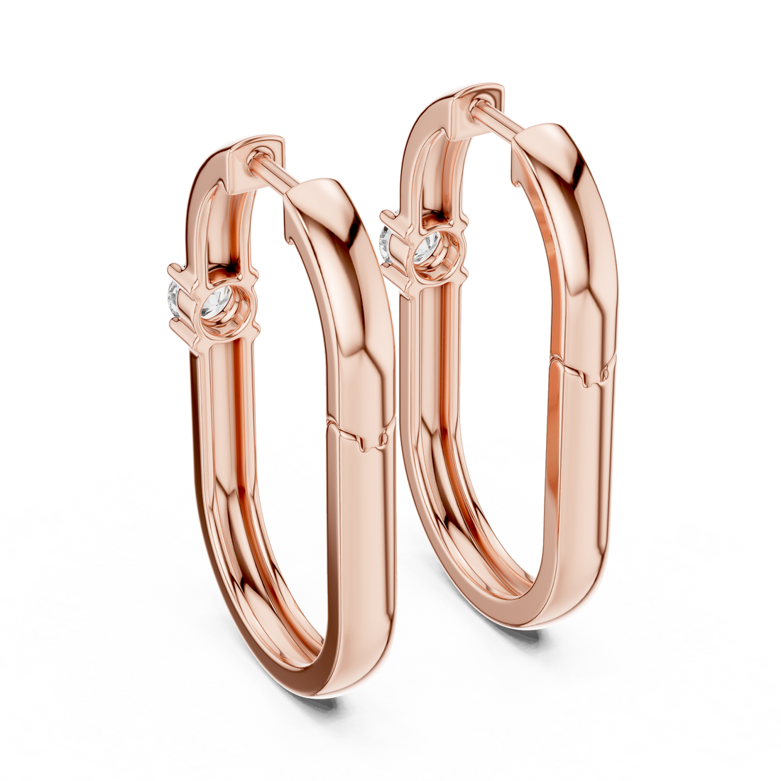 Modern 14-KT White Gold 0.25-CT Diamond Huggie Hoop Earrings