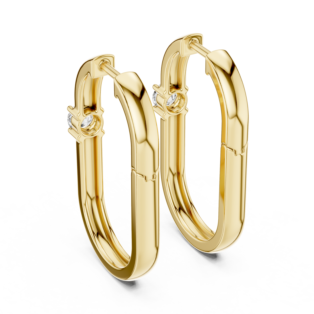 Modern 14-KT White Gold 0.25-CT Diamond Huggie Hoop Earrings