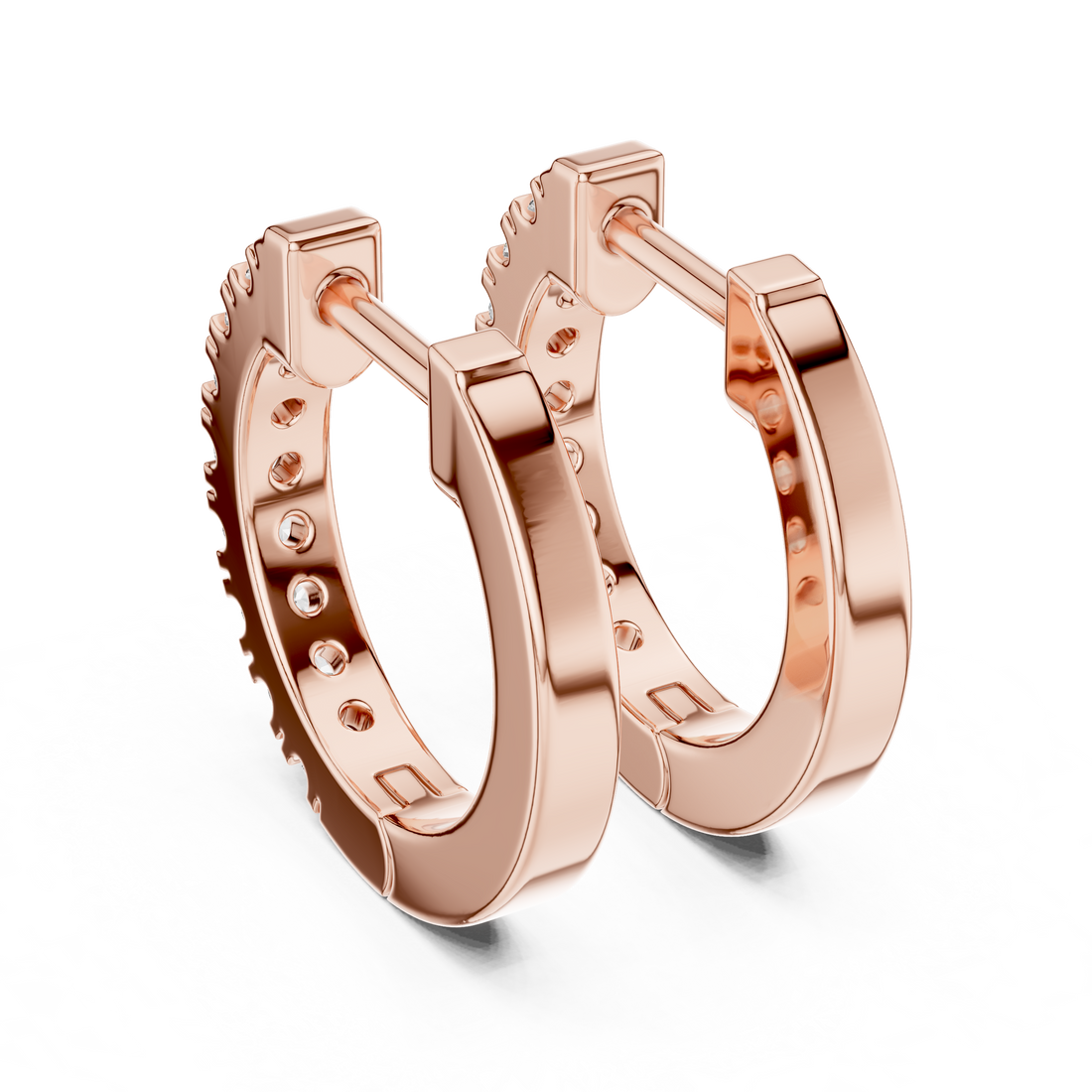 Luxury Diamond-Embellished Hoop Earrings in 14-KT White Gold