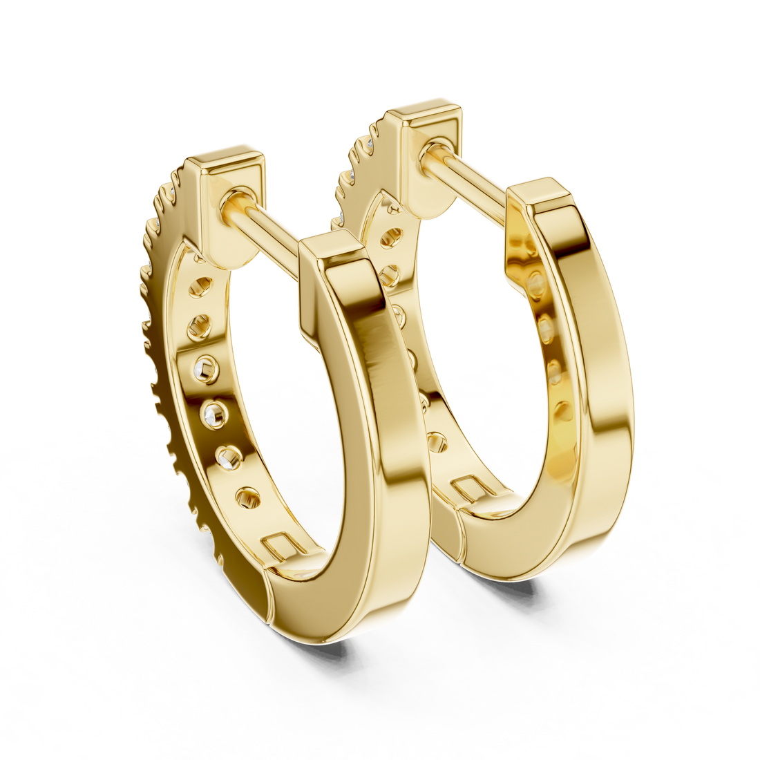 Luxury Diamond-Embellished Hoop Earrings in 14-KT White Gold