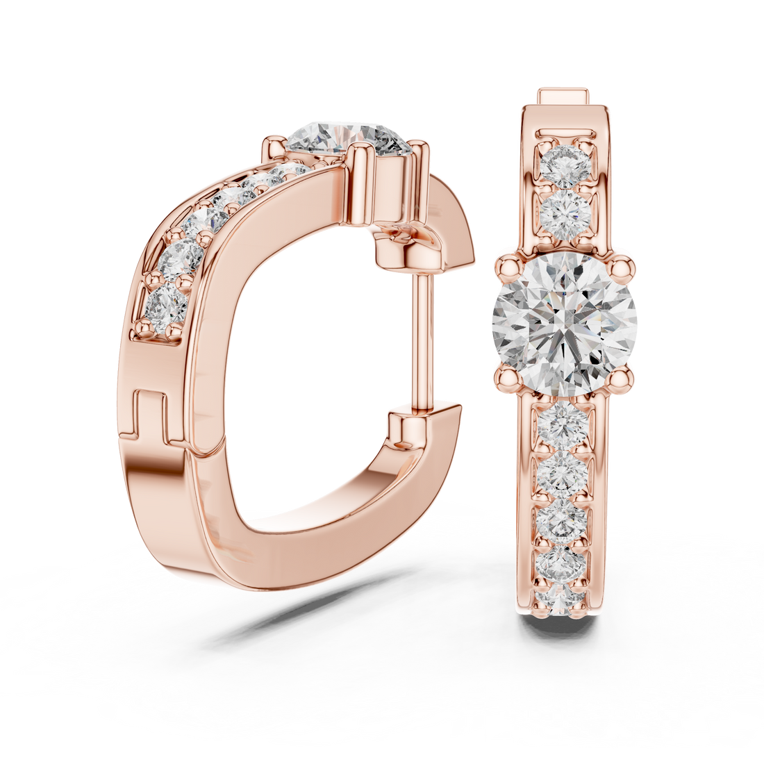 Luxury 0.25-CT Diamond Huggie Hoops in 14-KT White Gold