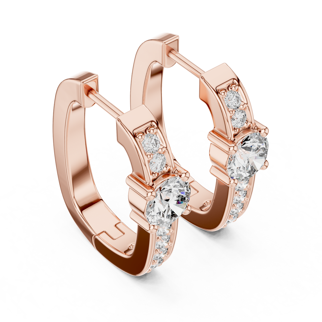 Luxury 0.25-CT Diamond Huggie Hoops in 14-KT White Gold