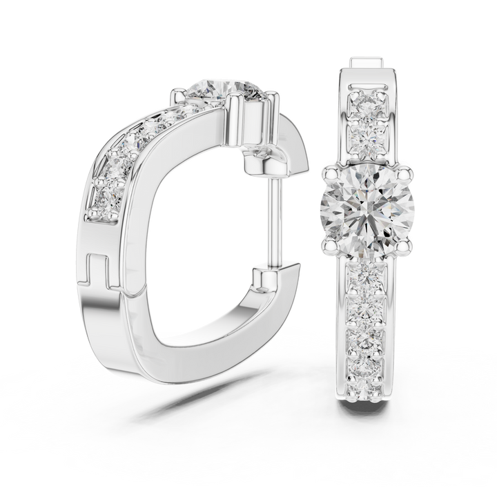 Luxury 0.25-CT Diamond Huggie Hoops in 14-KT White Gold