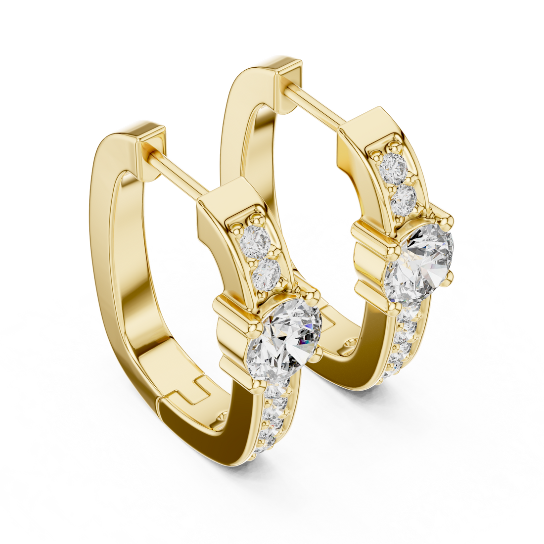 Luxury 0.25-CT Diamond Huggie Hoops in 14-KT White Gold
