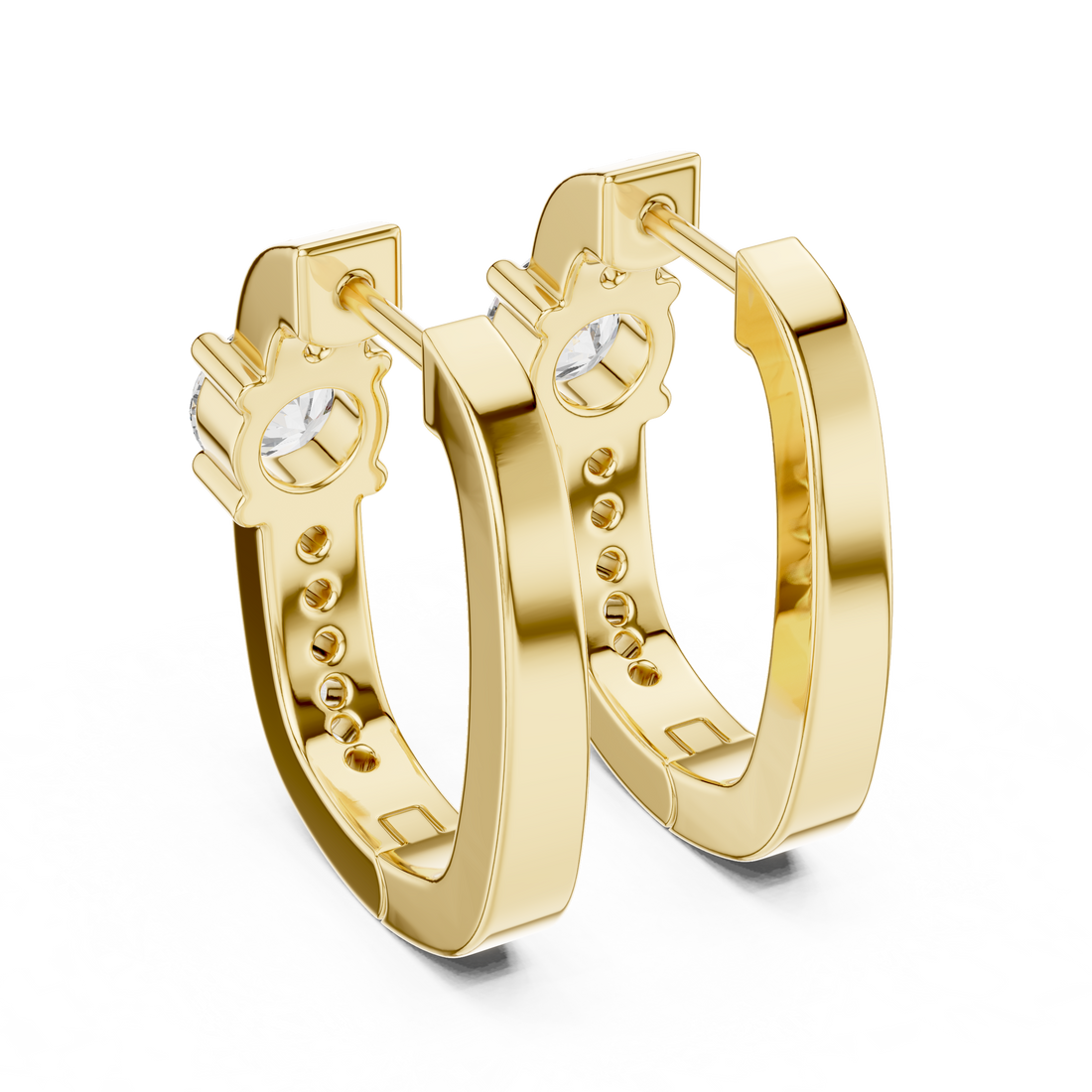 Luxury 0.25-CT Diamond Huggie Hoops in 14-KT White Gold