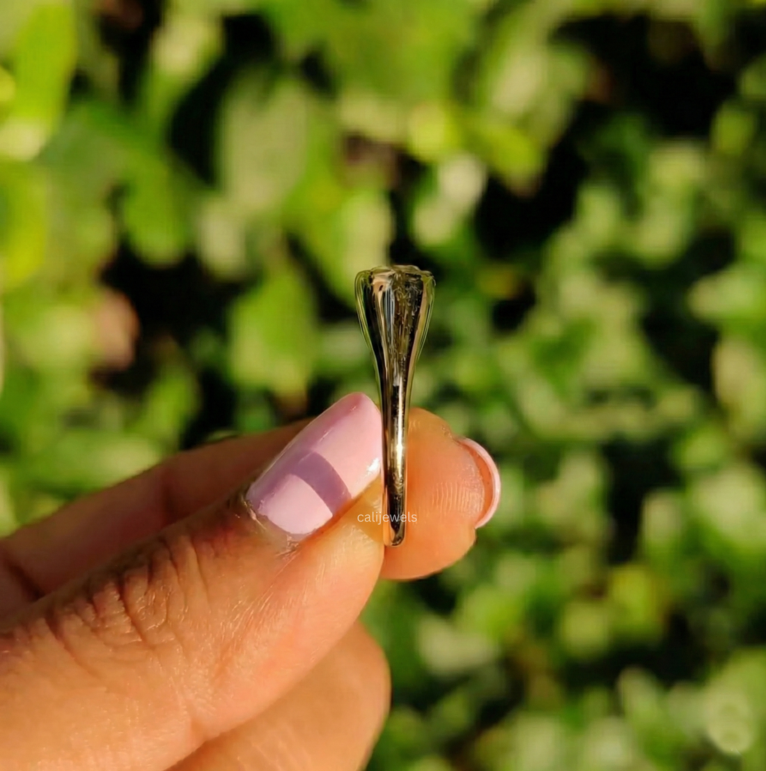 East West Marquise Cut Lab Grown Diamond Engagement Ring