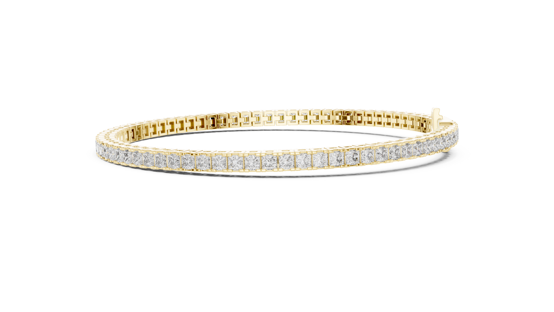 Classic 0.05-CT Princess-Cut Diamond Tennis Bracelet in 14-KT White Gold