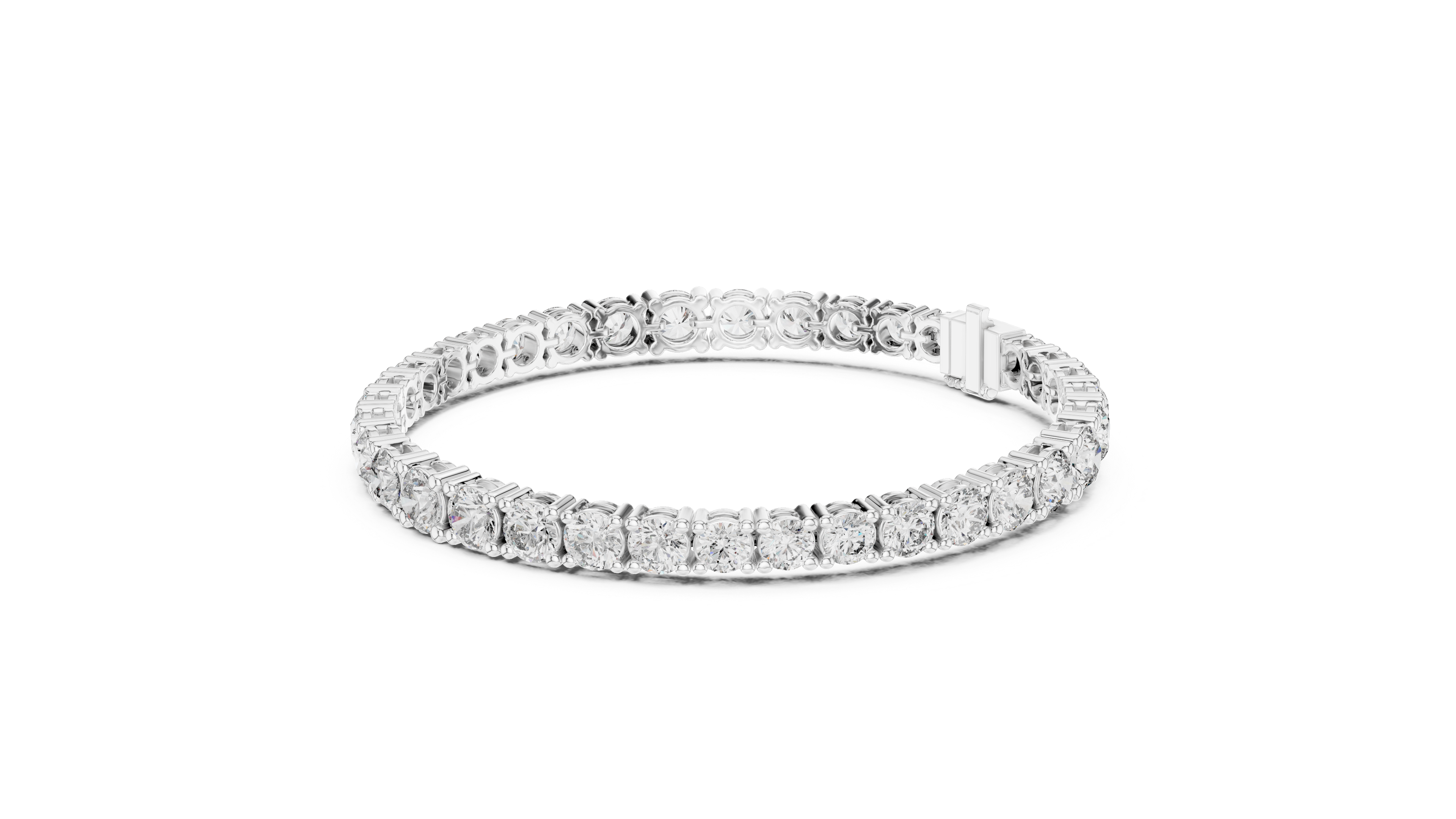 Diamond bracelet on a white background