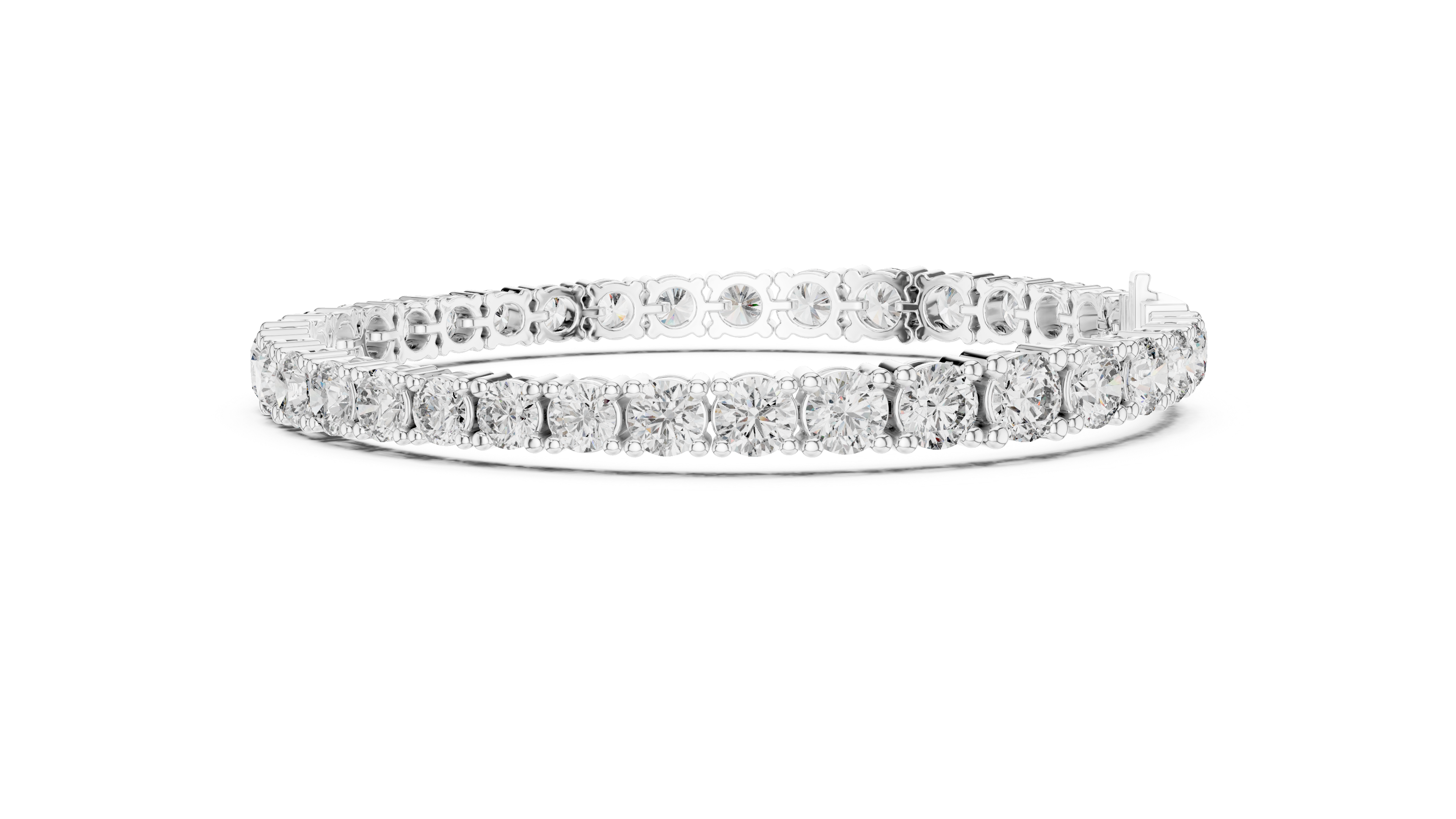 Diamond bracelet on a white background