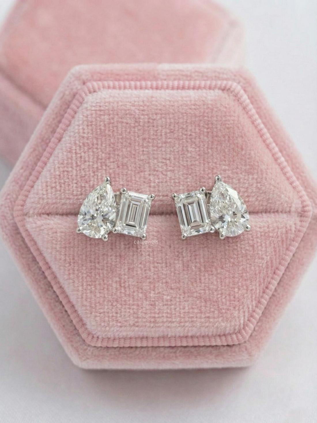 4.00 TCW Toi Et Moi Lab Grown Diamond Stud Earrings