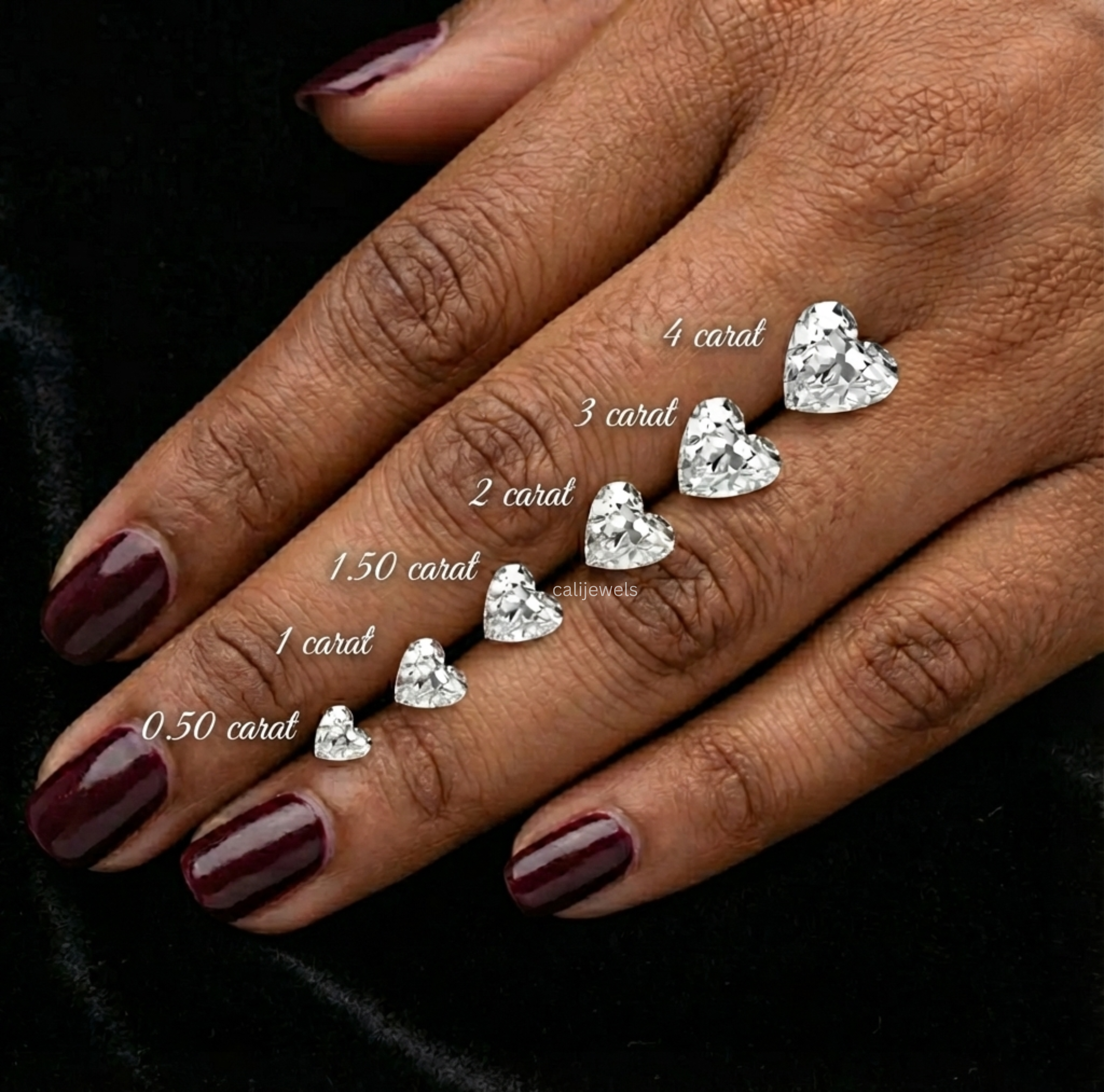 Heart Cut Lab Grown Diamond Stud Earrings