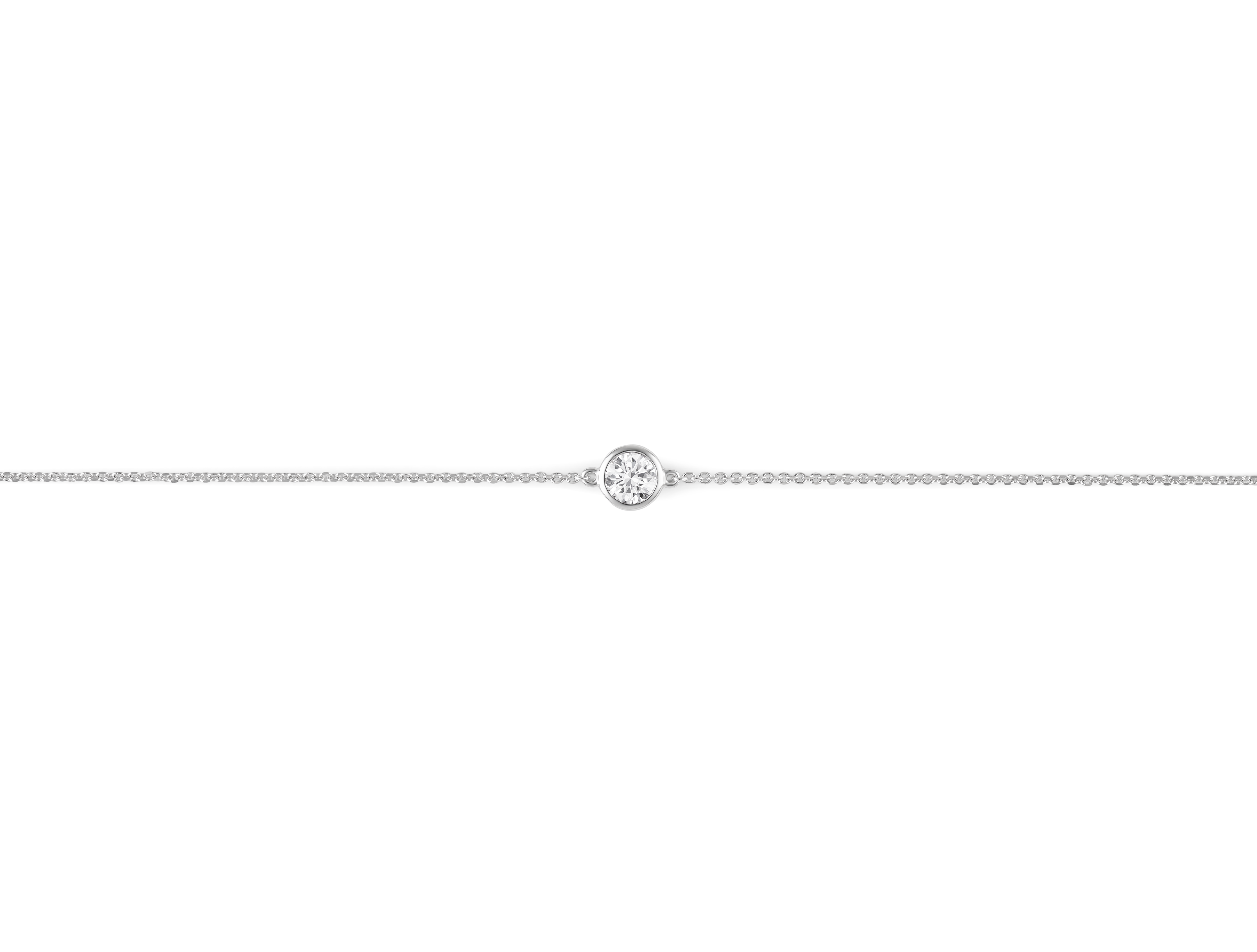 Lab-Grown Diamond ¼ct. Round Brilliant Bezel Bracelet | White