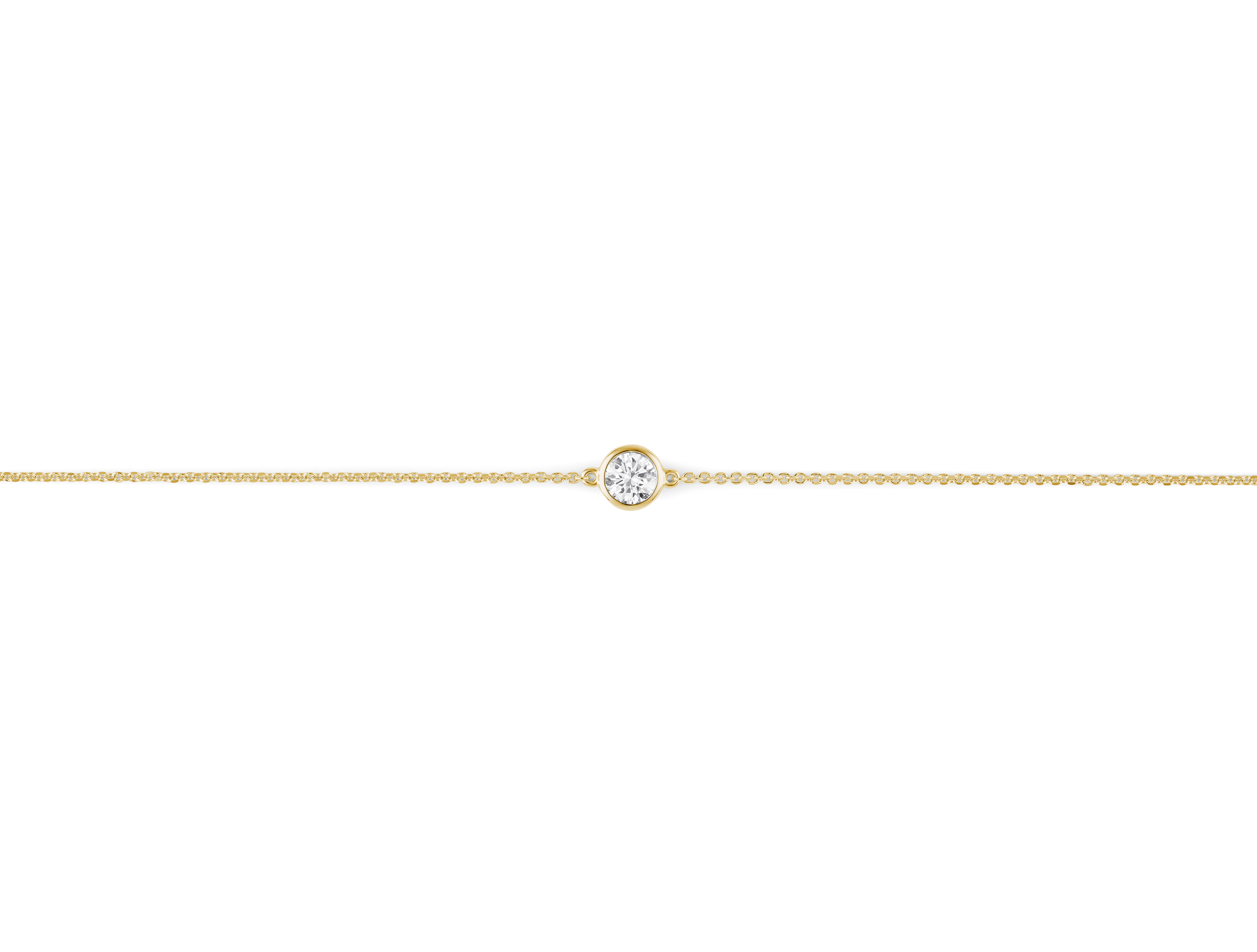 Lab-Grown Diamond ¼ct. Round Brilliant Bezel Bracelet | White