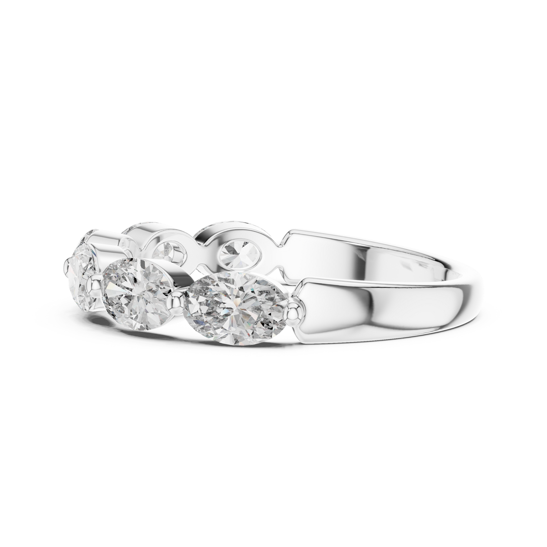0.25-CT Oval Brilliance Diamond Ring in 14-KT White Gold
