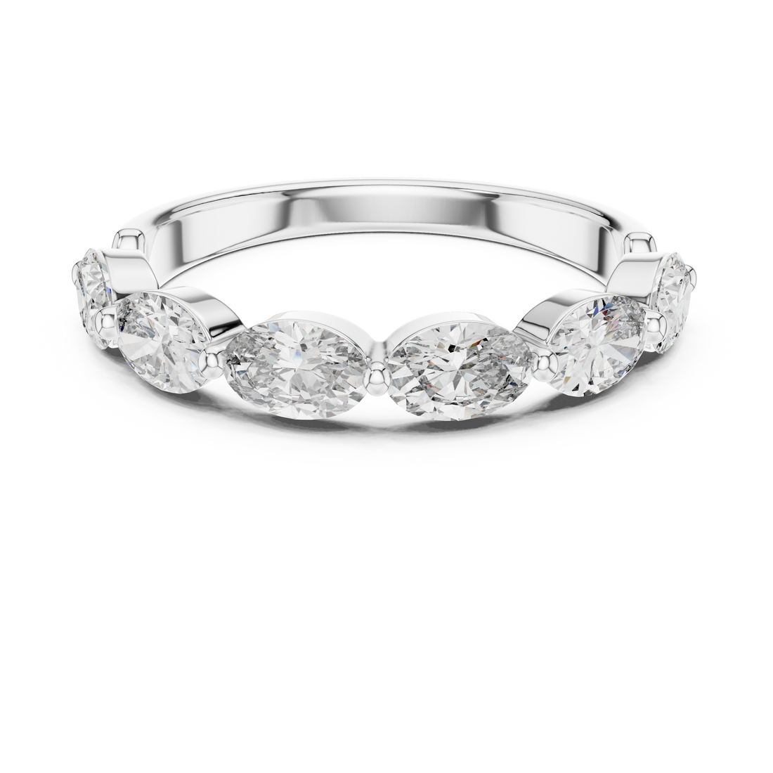 0.25-CT Oval Brilliance Diamond Ring in 14-KT White Gold