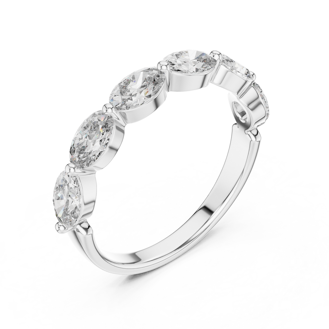0.25-CT Oval Brilliance Diamond Ring in 14-KT White Gold