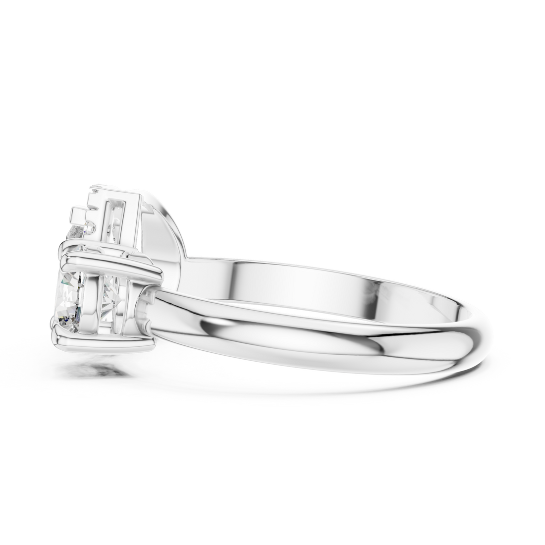 Twilight Duo 0.5-Ct. Pear & Round Diamond Ring in 14-KT White Gold
