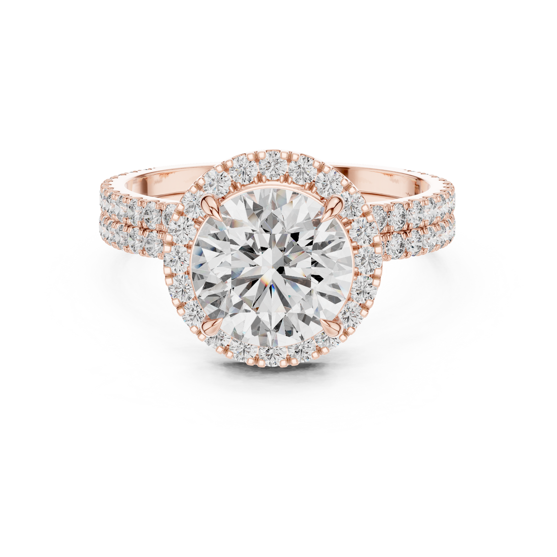 Celestial Spark Halo 2-Ct. Round Diamond Ring in 14-KT Diamond