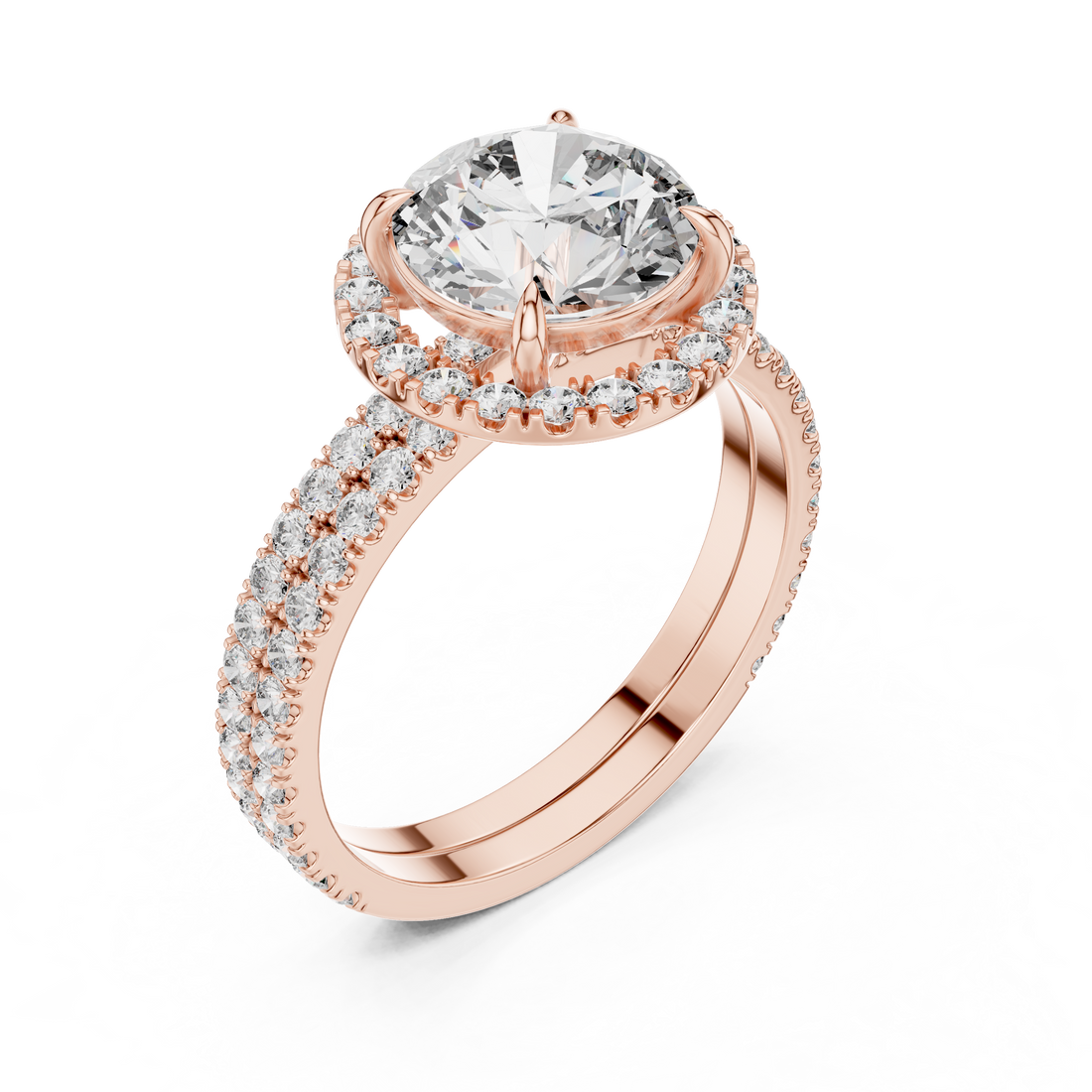 Celestial Spark Halo 2-Ct. Round Diamond Ring in 14-KT Diamond