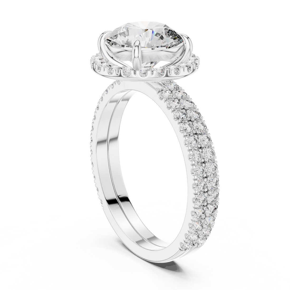 Celestial Spark Halo 2-Ct. Round Diamond Ring in 14-KT Diamond