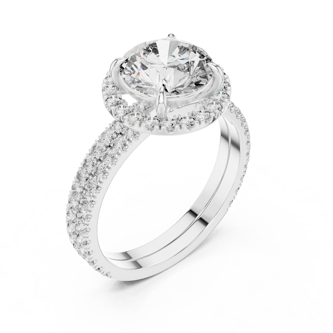 Celestial Spark Halo 2-Ct. Round Diamond Ring in 14-KT Diamond