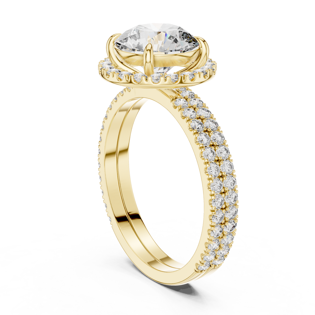 Celestial Spark Halo 2-Ct. Round Diamond Ring in 14-KT Diamond