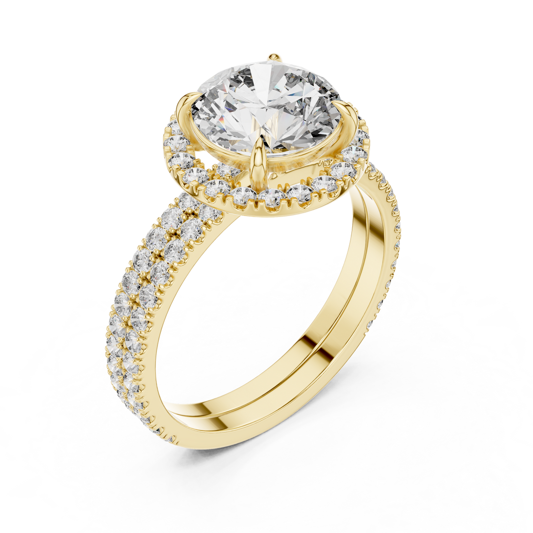 Celestial Spark Halo 2-Ct. Round Diamond Ring in 14-KT Diamond