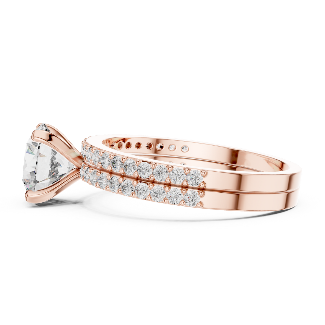 Eternal Radiance Dual Band 1-Ct Diamond Ring in 14-KT White Gold