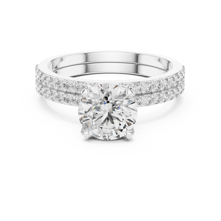 Eternal Radiance Dual Band 1-Ct Diamond Ring in 14-KT White Gold