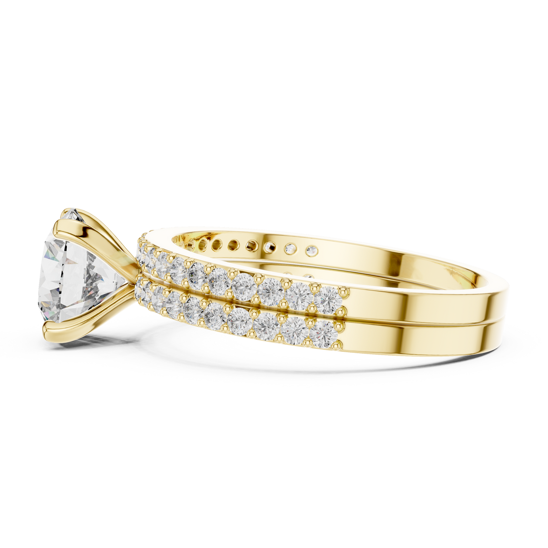 Eternal Radiance Dual Band 1-Ct Diamond Ring in 14-KT White Gold