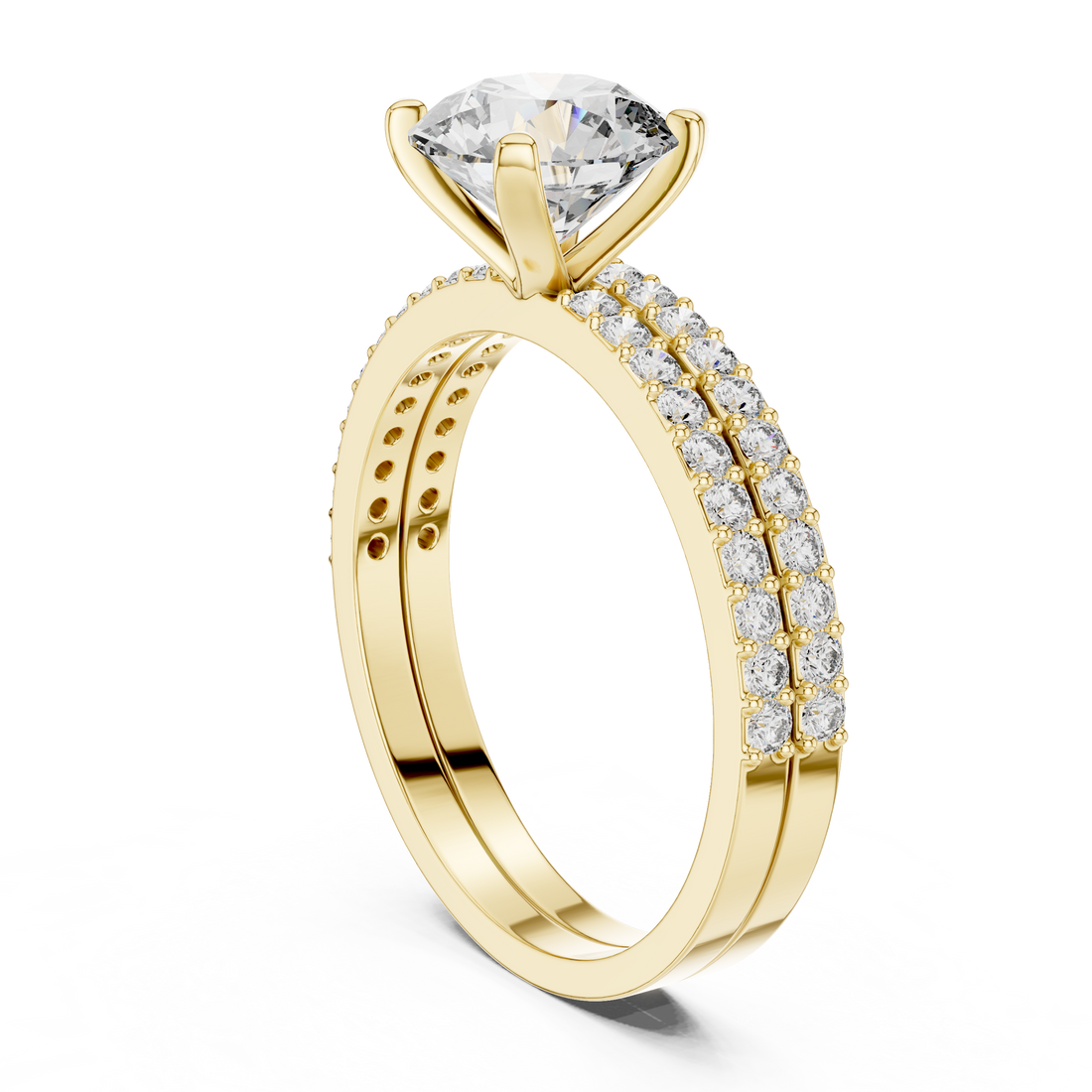 Eternal Radiance Dual Band 1-Ct Diamond Ring in 14-KT White Gold