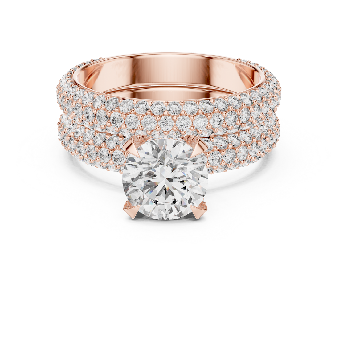 Radiant Majesty 1.5-Ct. Round Diamond Ring In 14-KT White Gold