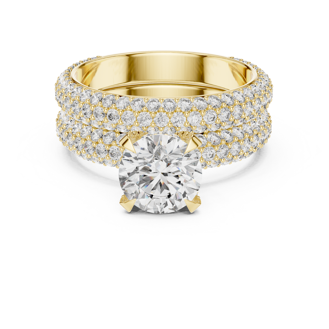 Radiant Majesty 1.5-Ct. Round Diamond Ring In 14-KT White Gold