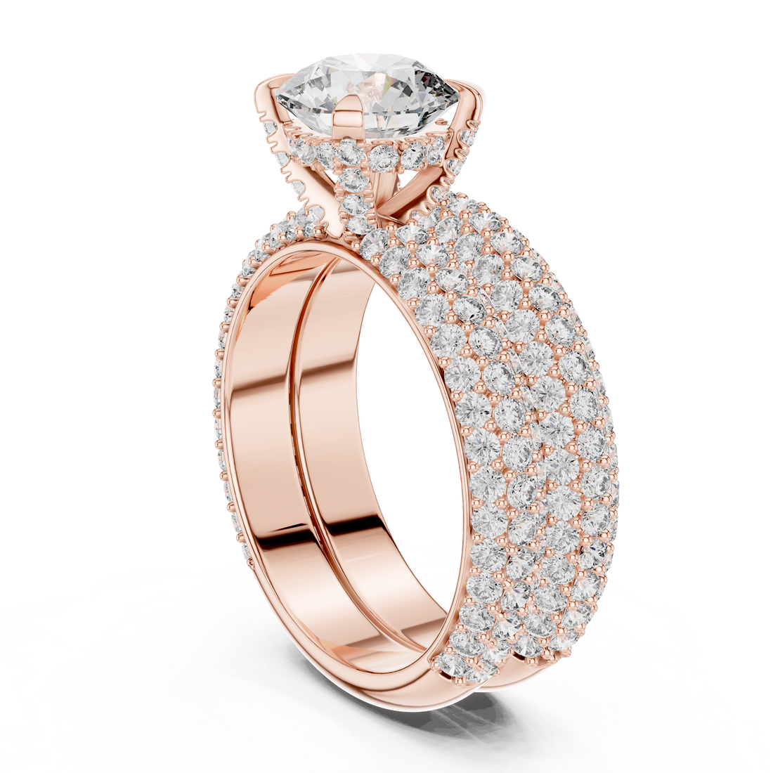 Radiant Majesty 1.5-Ct. Round Diamond Ring In 14-KT White Gold