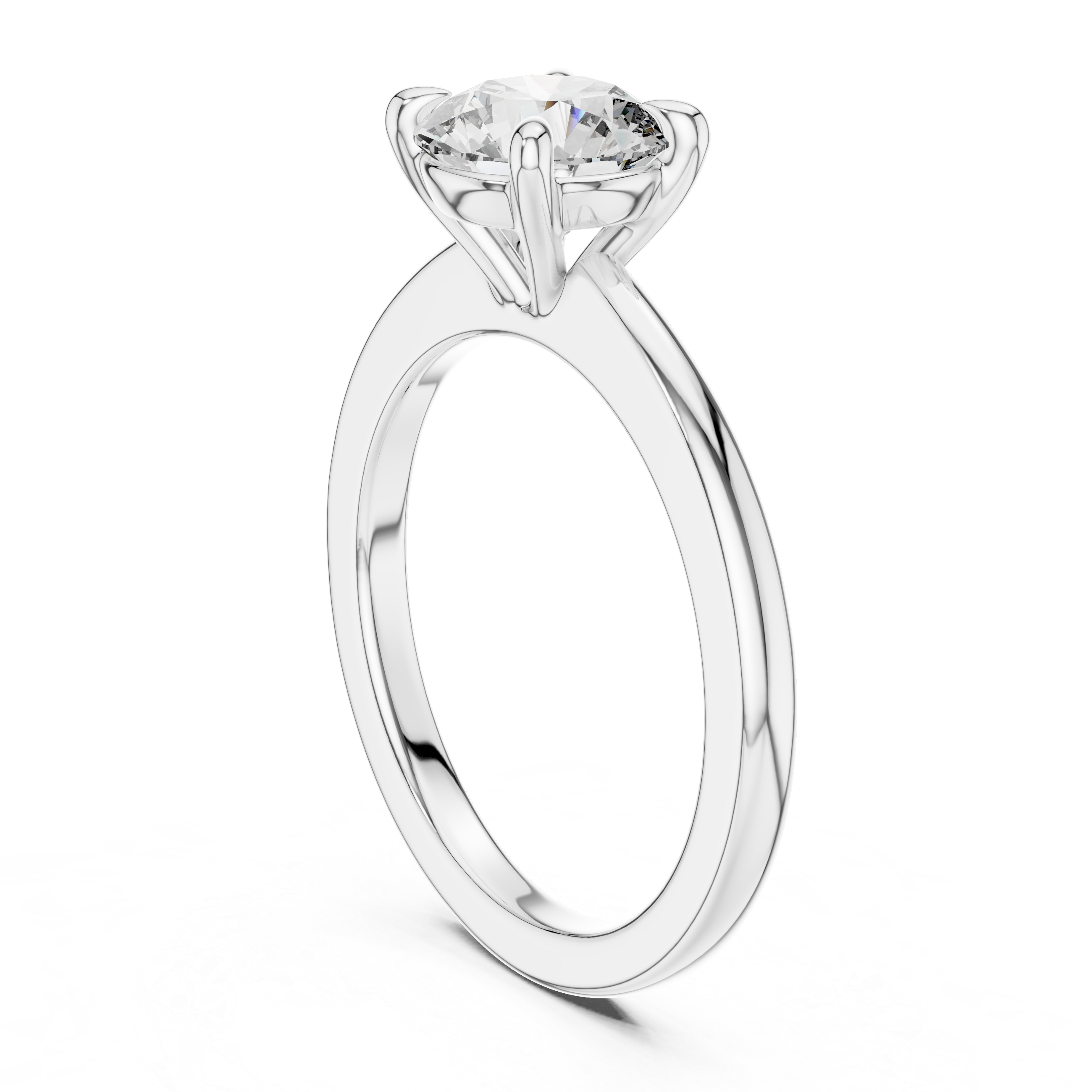 Diamond ring with a white background