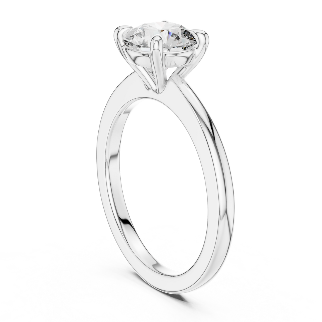 Classic Round Solitaire 1.5-CT Diamond Ring in 14-KT White Gold