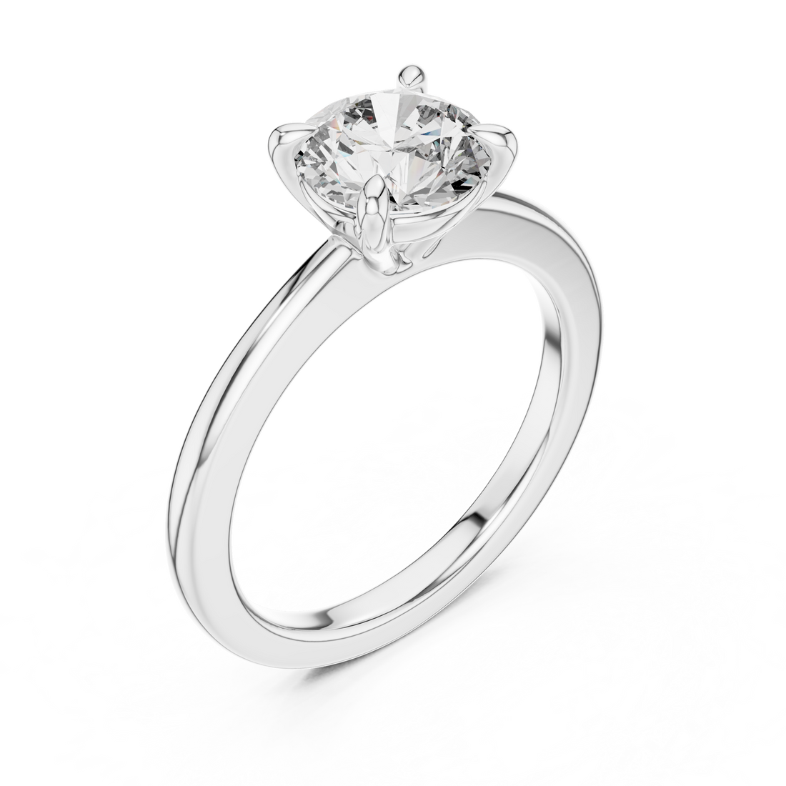 Classic Round Solitaire 1.5-CT Diamond Ring in 14-KT White Gold