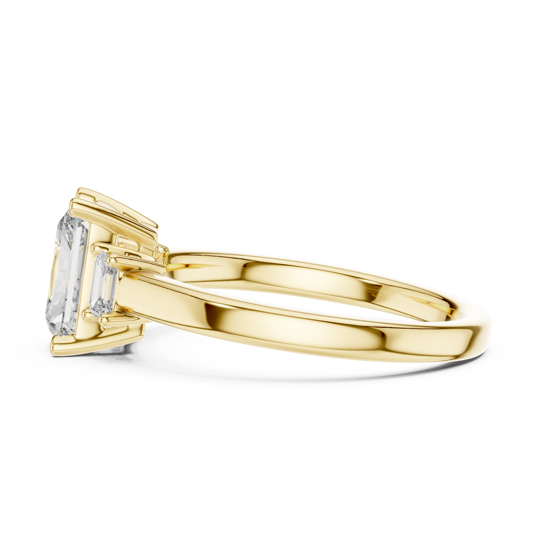 1.5-Ct Radiant Three-Stone Diamond Ring in 14KT White Gold